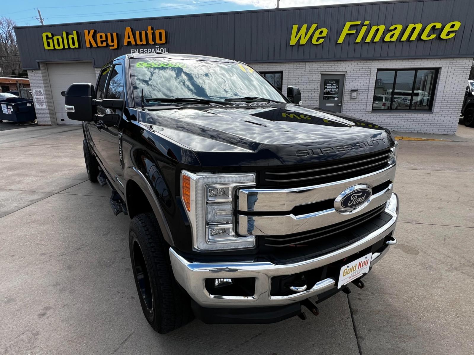 2017 Black /Black/Brown Premium Leather Ford F-350 SD King Ranch Crew Cab Long Bed 4WD (1FT8W3BT9HE) with an 6.7L V8 OHV 16V DIESEL engine, 6A transmission, located at 104 1st Avenue, Silvis, IL, 61282, (309) 755-9511, 41.515156, -90.425377 - Every king deserves a truck that pull over the enemy lord's castle. Here at Gold Key we have a 2017 F-350 KING RANCH that turn you from a local lord to the King of the Castle. Stop on in at 104 1st Ave in Silvis, IL or call us at (309) 755-9511 to get more information on this beast of a truck! - Photo #1